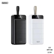 [SG] Remax RPP-183 Leader Series 22.5W Multi-Compatible Fast Charging Power Bank w/LED Light 30000mAh [Evergreen Stationery]