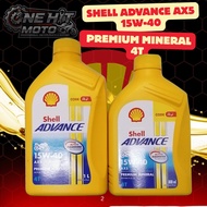SHELL ADVANCE AX5 1LTR/800M 15W-40 (PREMIUM MINERAL 4T) ENGINE OIL