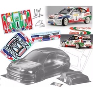 1/10 PC RC TC009 Toyota Corolla WRC 1/10 Shell Body 190mm Width 260mm Wheelbase Transparent Shell Bo