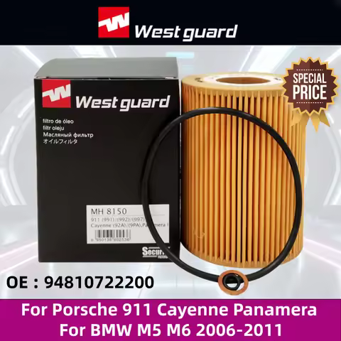 WESTGUARD Oil Filter For Porsche 911 Cayenne Panamera BMW M5 M6 2006-2011 MH8150 94810722200 1142784