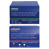 Orthomol Immun Vials & Fertil Plus 30, Immune Support and Men's Prenatal Supplements, 30-Day Supply