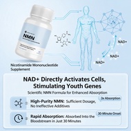 [Promotes Healthy Aging] NMN Capsule Supplement Supports Cellular Energy/Sleep Quality/Anti-Aging – 