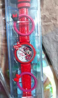 香港迪士尼樂園 Minnie Mouse 米妮老鼠 紅色 Watch 兒童 小童 手錶 Time Piece 全新正版有盒 (原價$248) Disneyland HKDL