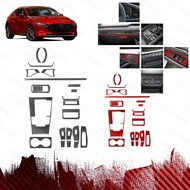 For 2020 - 2023 Mazda 3 BP Centre Console Cover Power Window Switch Panel Sticker Real Carbon Fiber Sticker Interior Decorative Accessories