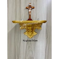 Wooden Altar Shelf size 30cm - Catholic Altar Shelf Pattern