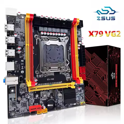 ZSUS X79 VG2 Motherboard LGA 2011 Slot Support Intel Xeon v1 v2 CPU Processor DDR3 RAM Desktop Memor