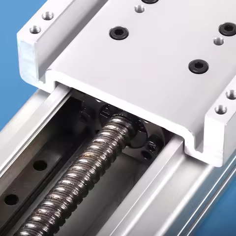 Fully Enclosed Linear Guide Module Heavy Load 100mm Width 1605 1610 Ballscrew 4pcs MGN12C Block Slid