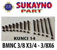 BMNC (10MM) DRAT KASAR 3/8X3/4,3/8X1,3/8X11/4, 3/8X11/2,3/8X2 - 3/8X6
