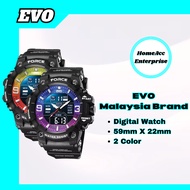 EVO-155A Series Men Analog-Digital Dual Time Sports Watch | Classic Resin Strap l 2 Color