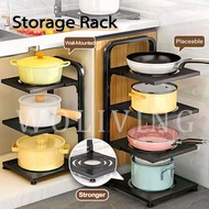 rak dapur bawah sinki adjustable kitchen rack stainless steel pot rack shelf kitchen storage rack rak barang 廚房收納架