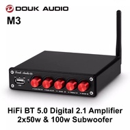 Douk AUDIO M3 HiFi BT5.0 Digital 2.1 Amplifier 2x50w & 100w Subwoofer