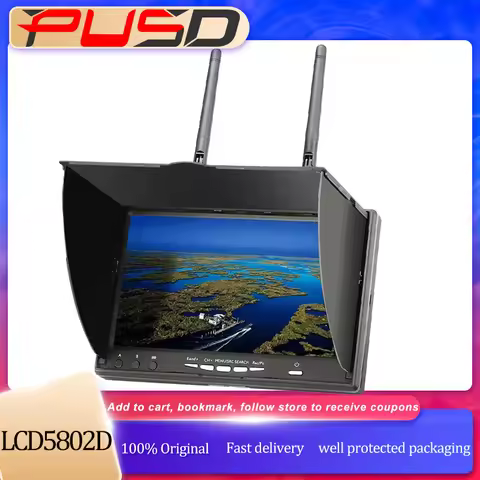 9IMOD LCD5802D FPV Monitor with DVR 5.8G 40CH 7 Inch LCD Screen Monitor 800x480 Dual Diversity Recei