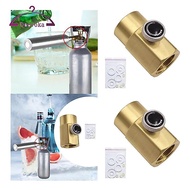 [deevoka] Brass Soda Stream Adapter TR21-4 to CGA320 Bottle Connector for CO2 Machine Easy Installat