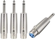 uxcell XLR Female to 1/4 inches Male TRS Adapter,Gender Changer - XLR-F to 6.35mm Mono Coupler Adapt