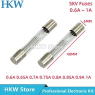 5KV Special Microwave Oven Fuse 6*40mm 0.65A 0.7A 0.75A 0.8A 0.85A 0.9A 1A 600MA Glass Tube Fuse 500