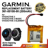 GARMIN Vivoactive 3 Element Music Smart Sports Watch Replacement Battery 200mah 361-00108-00
