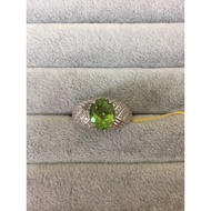 Peridot Luxury Silver Ring 3.35ct