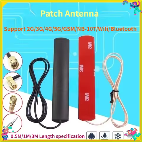 1PCS All Netcom High Gain Dual Band 2.4G LTE 4G 3G 2G GSM GPRS NB IoT Patch Antenna for Vehicle Moun