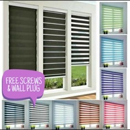 New Stock!!! Bidai Tingkap Murah Zebra Blind Window Modern 2 kaki, 3 kaki, 4 kaki feet / Tinggi 6kak