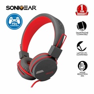 SonicGear Vibra 5 Stereo Headset With Mic For Mobile Phones, Tablets and PC Bass Headset with Noice Reduction