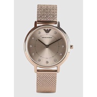 [Powermatic] Emporio Armani Ar11129 Women'S Rose Gold Dial Stainless Steel Mesh Bracelet Watch