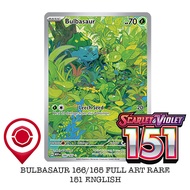 151 English: Bulbasaur 166/165 Full Art Illustration Rare (Error Print)