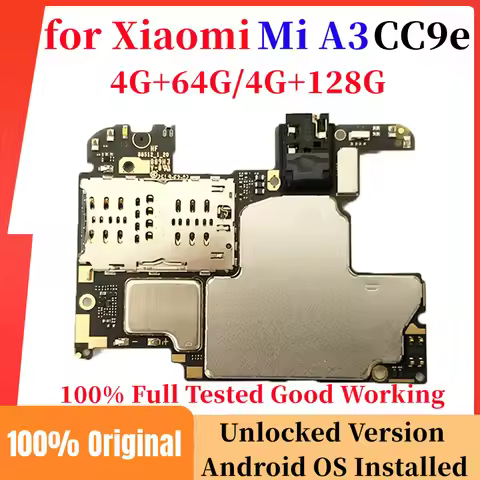 100% Original Unlocked For Xiaomi Mi A3 CC9e Global Version Motherboard Circuit Logic Board with Ful
