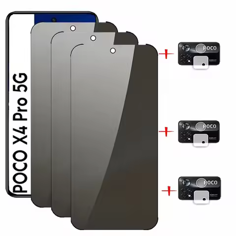 Privacy Glass Poco X4 Pro 5G f5 Anti-spy Tempered Glass Poco x5 pro Pocco M5 M5S X3 x4 GT Screen Pro