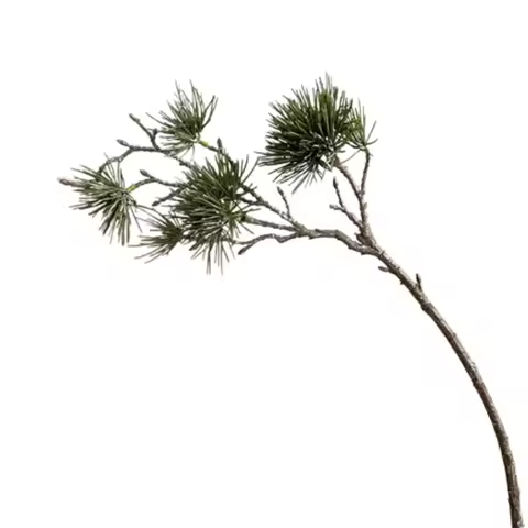 Green Artificial Pine Branch Plastic Realistic Pine Trees Plants Luxury Elegant Fake Plants Holiday 
