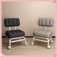Sofa stool with casters, low stool, household stool, universal wheels, sofa stool with backrest