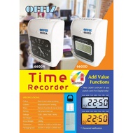 OFFIZ Time Recoder 6600A (Analog) / 6600D (Digital) / Punch Card Machine FOC -1 Unit Ribbon -1 Pack Punch Card 100pcs