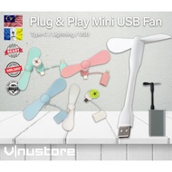 Mini USB Fan Plug &amp; Play | Silicon Flexible Fan Direct Plug PowerBank Phone Fan Portable