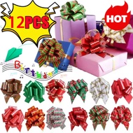 12PCS Christmas Box Hand Pulled Flower Birthday Package Decoration Flower Party Decoration Prop Plas