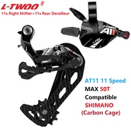 LTWOO AT11 1x11S 11 Speed Velocideda Groupset Shift Lever and Rear Derailleur Carbon Cage for MTB Bicycle Parts 46T 50T 52T