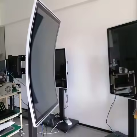 43" Inch Curved HD Touch Monitor Gaming Display With Frame Surround With LED Light Strip for Game Ma