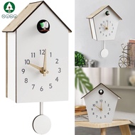 Cuckoo Clock Plastic Cuckoo Wall Clock with Bird Tweeting Sound Hanging Bird Clock Battery Operated Cuckoo Clock for Home Living Room SHOPSBC2732