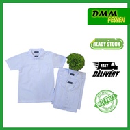 BAJU SUKAN PUTIH BERKOLAR (LENGAN PENDEK/ LENGAN PANJANG)
