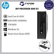 HP ProDesk 600 G1 SFF i5-4590 4GB DDR3 RAM 1TB HDD Win 10 Desktop PC Computer (Refurbished)