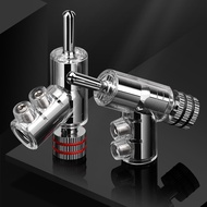 Hot Trend- <br>4 Pcs Hifi Lockable Speaker Cable Banana Plug Connector Audio Amplifier Speaker Wire 