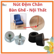 [Combo of 20] Table Chair Leg Base with Anti-Slip Screws, Durable PVC Rubber Floor Anti-Scratch Pad 