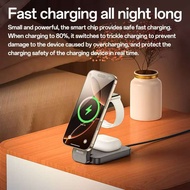 YESIDO DS26 20W 5-in-1 Magnetic Wireless Charger Station With Nigh Light