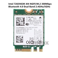 WiFi Card 7265 AN 7265NGW AN M.2 2.4GHz/5GHz 300Mbps Wifi +BT4.0