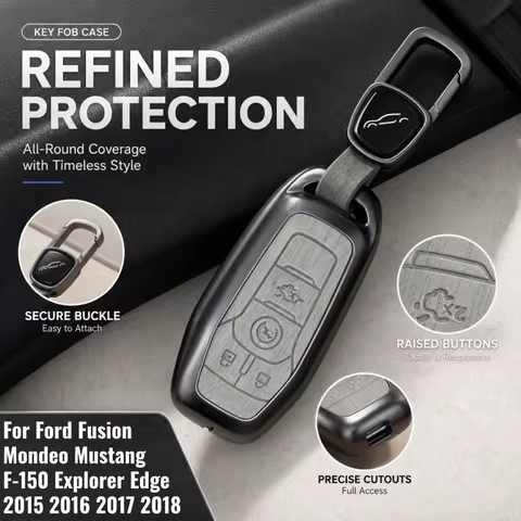 Key Case For Ford Focus Mk2 C Max S-MAX EcoSport Fusion Fiesta Mk7 Cougar Mondeo 2 Mustang Mach Car 
