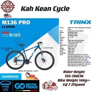 TRINX BIKE - M136 PRO - Italy - Mountain Bike 29 - Basikal Mtb - Rider Height 155-190CM - Wheel Size