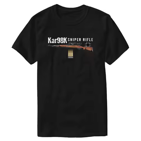WWII German Mauser Kar 98K Sniper Rifle T-Shirt New 100% Cotton O-Neck Short Sleeve Summer Casual Me