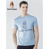 Hush Puppies Men's Monogram Print Simple Short Sleeve T-Shirt |PE-21316D