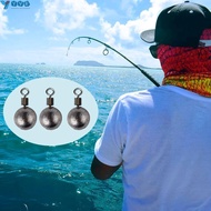 YVE 10Pcs Drop Shot Weights Kit, Lead Round Shape Fishing Weights Sinkers, Rotation 360° Freely 3.5g