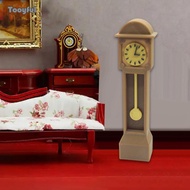 Tooyful Miniature Grandfather Clock, Miniature Toy Model, Scale 1:12, Mini Retro Grandfather Clock