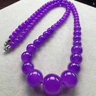 Purple Necklace Ice Bottom Spinach Green Necklace Clavicle Men Women Necklace Hanging Beads Jewelry 