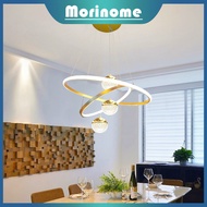 Lampu Gantung Kristal Minimalis 3 Warna LED MODERN LED 2 RING 3 BALL pendant light Hotel Nordik bergaya Eropa bar